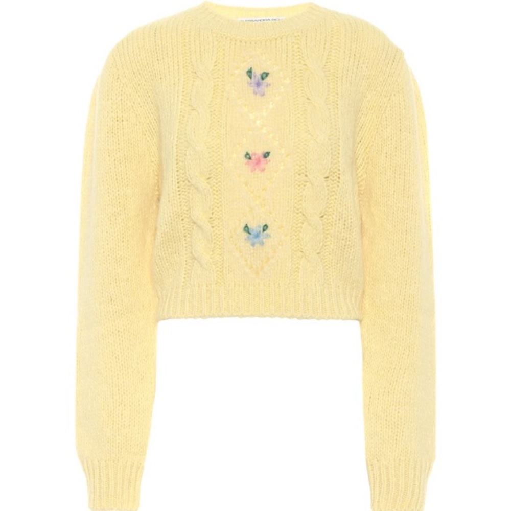 Alessandra Rich Cable-Knit Alpaca Sweater IT38 NWT